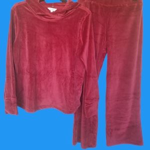 Pajamagram velour pajama/ lounge set L